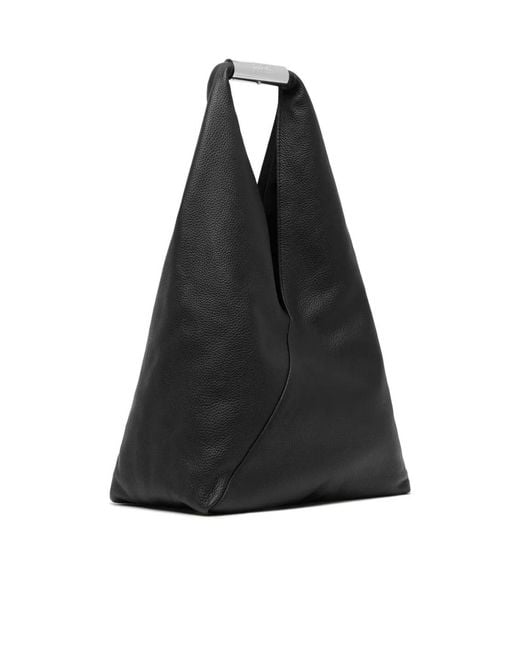 MM6 by Maison Margiela Black Jewel Handle Classic Japanese Bag