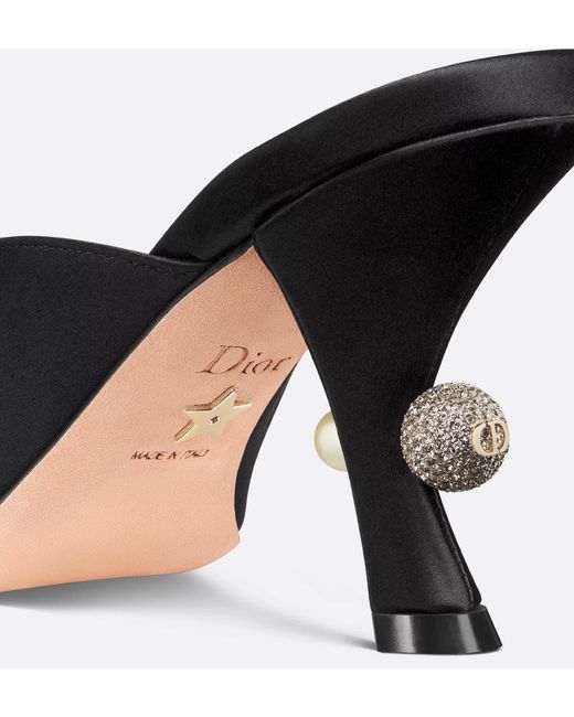 Dior Black Tribales Heeled Slide