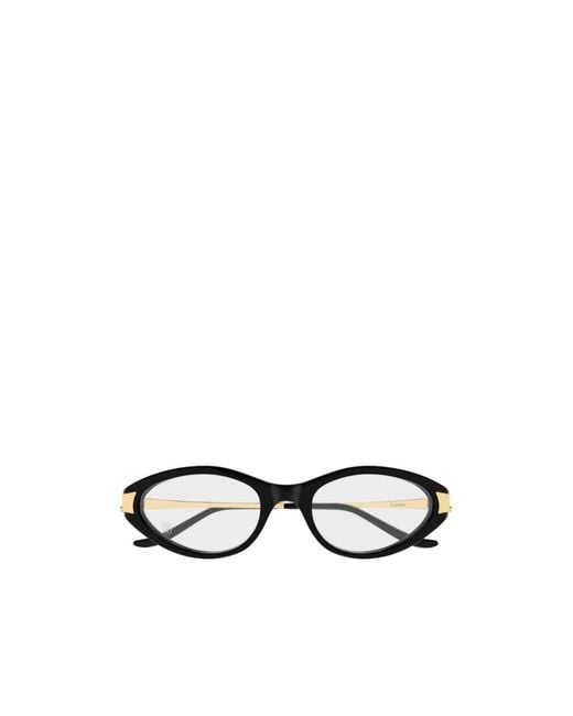 Cartier White Cat Eye Frame Glasses