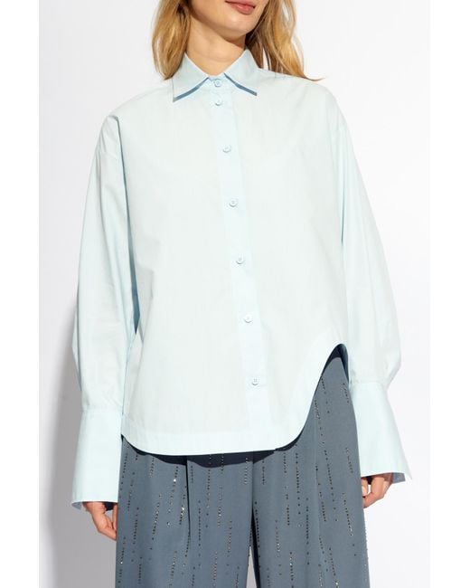 The Attico Blue The Eliza Shirt