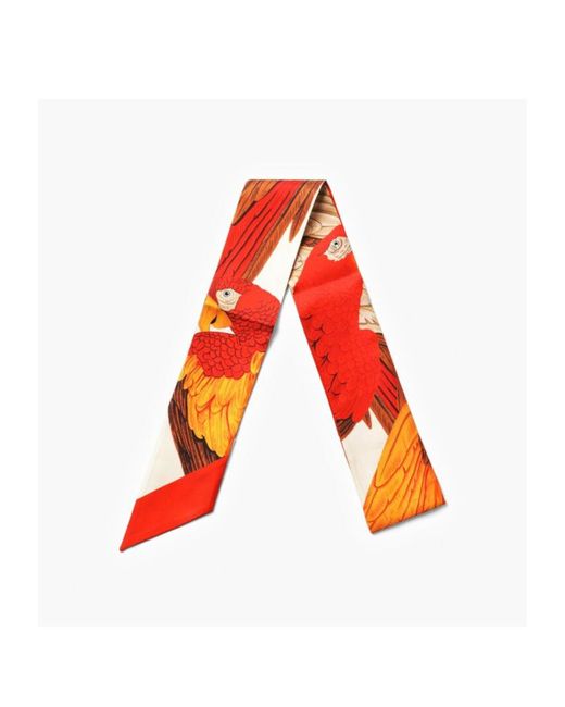 Ferragamo Red Logo Scarf