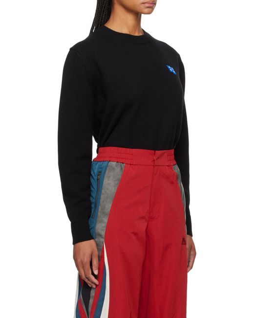 Adererror Black Round Neck Pullover Woolen Sweater for men