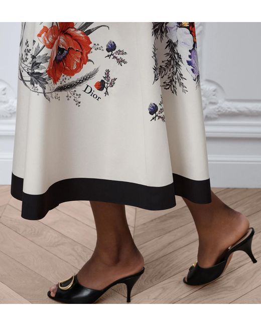 Dior White Mid-Length Belted Skirt