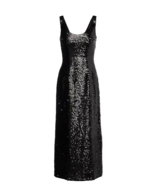 Emilia Wickstead Black Tippini Sequined Midi Dress