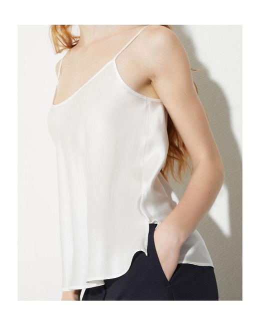 MAX&Co. White Silk-Satin Top