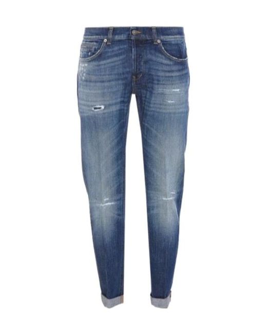 Dondup Blue Distressed Jeans for men