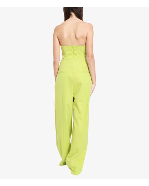 Philosophy Di Lorenzo Serafini Yellow Strapless Straight-Leg Jumpsuit