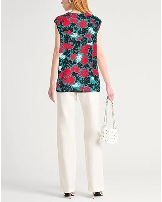 Marni Green V-Neck Printed Top