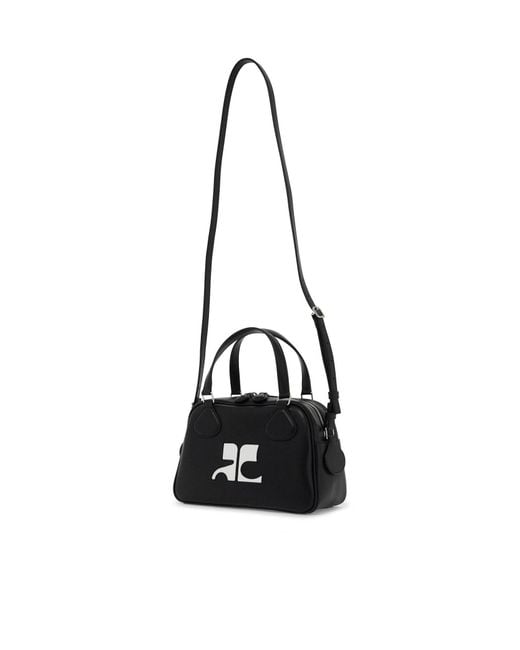 Courreges Black Courrèges Reedition Logo Patch Bowling Bag