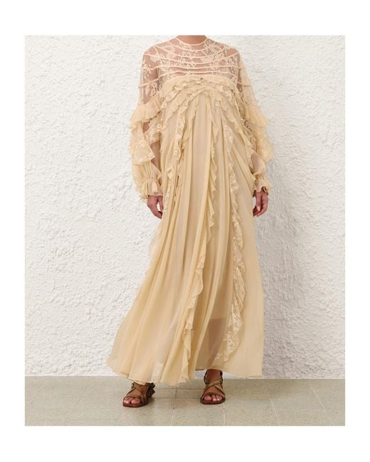 Zimmermann Natural Rebellion Splice Billow Dress