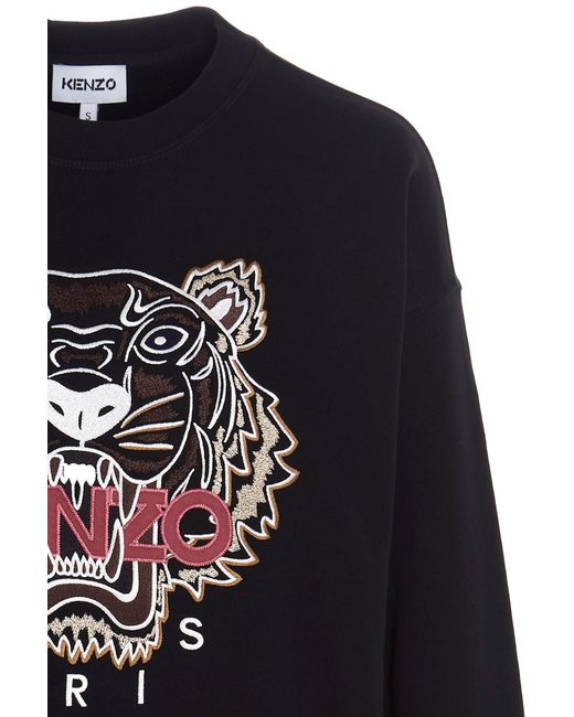 KENZO Black Tiger-Print Jumper Dress