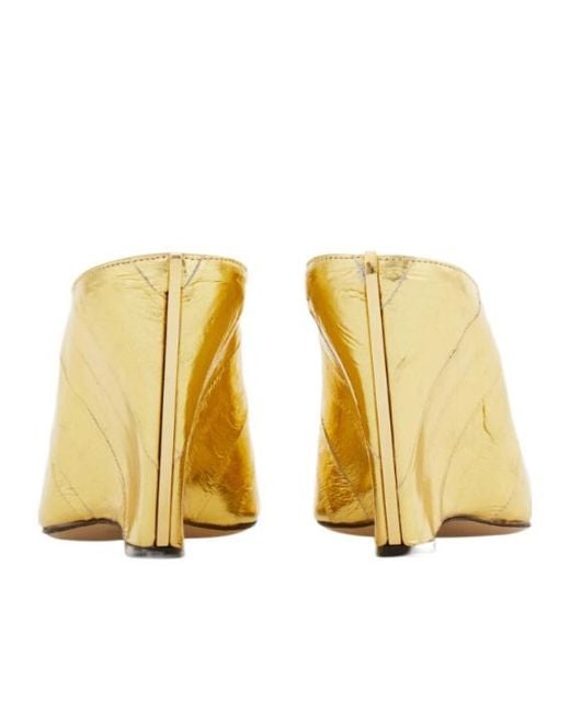 Ferragamo Natural Ferragamo Open-Toe Wedge Mules