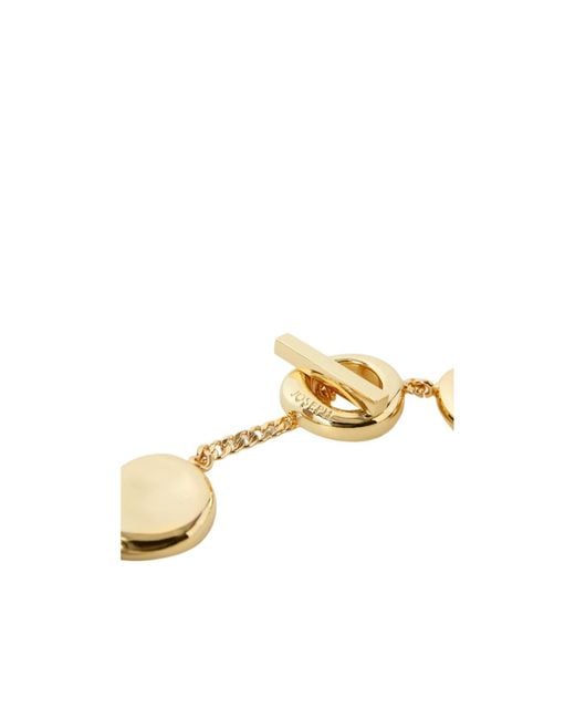Joseph Metallic Bean Gilded Disc Necklace