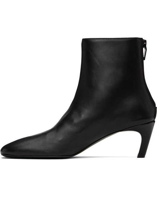 Totême Black Totême Stiletto-Heel Zipped Ankle Boots