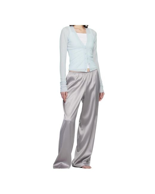Skims Gray Button-Down Knitwear