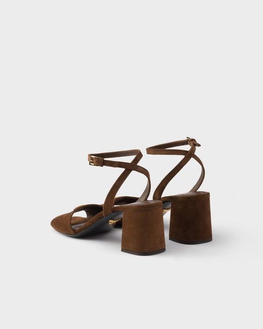 Prada Brown Suede Sandals