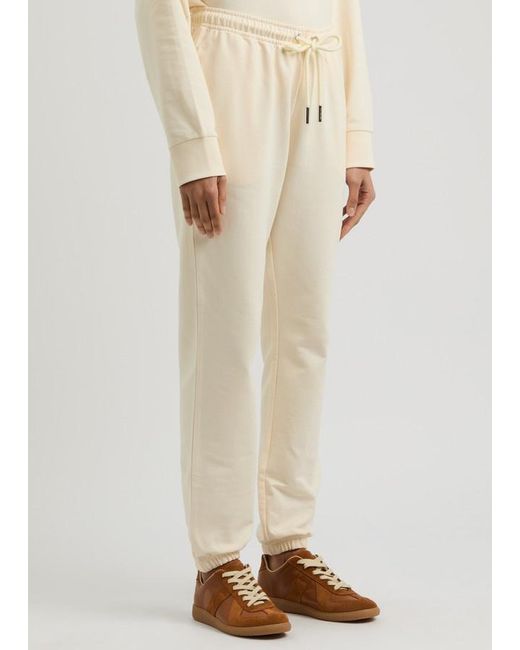 Moncler Natural Logo-Appliquéd Cotton Sweatpants