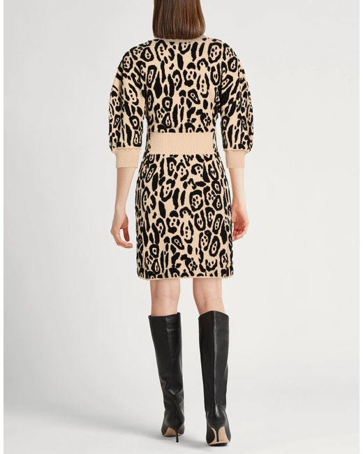 Sportmax Black Leopard Print Short-Sleeve Dress