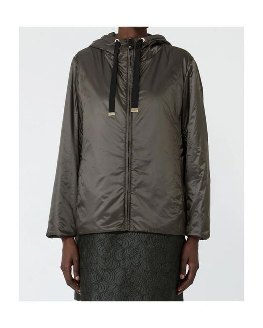 Max Mara Green Padded Hooded Jacket