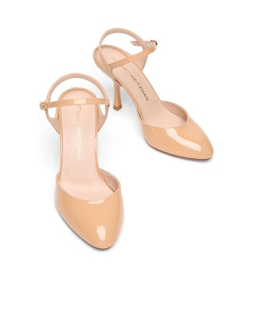 Stuart Weitzman Natural Madison Strap Pump 85