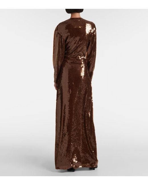 Christopher Esber Brown Long Sleeve Dress