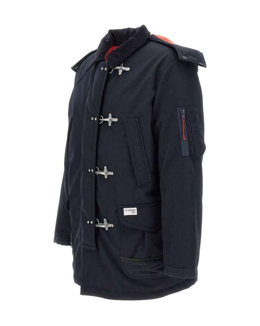 Fay Blue Long-Sleeved Duffle Coat for men