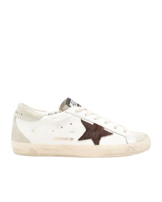 Golden Goose Deluxe Brand Natural Super Star Lace-Up Sneakers