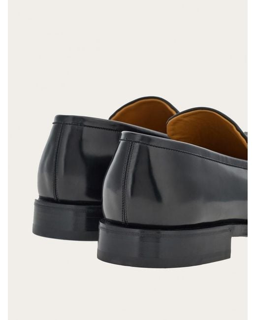 Ferragamo Black Ferragamo Gancini Slip-On Loafers for men
