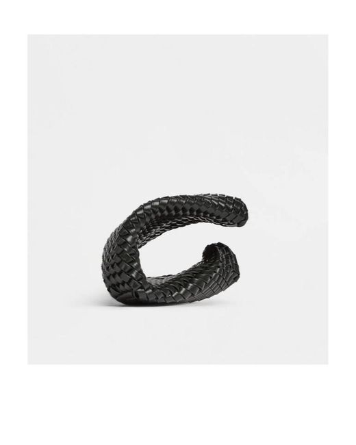 Bottega Veneta Black Interwoven-Design Clutch Bag for men
