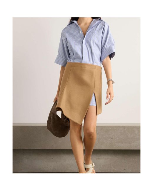 Sacai Blue Asymmetric Shirtdress