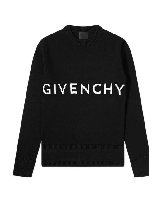 Givenchy Black 4G Knitted Jumper for men