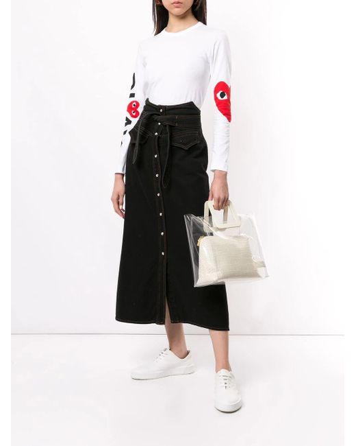 COMME DES GARÇONS PLAY White Top With Print