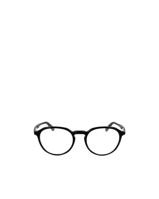 Moncler White Eyewear Oval Frame Glasses for men