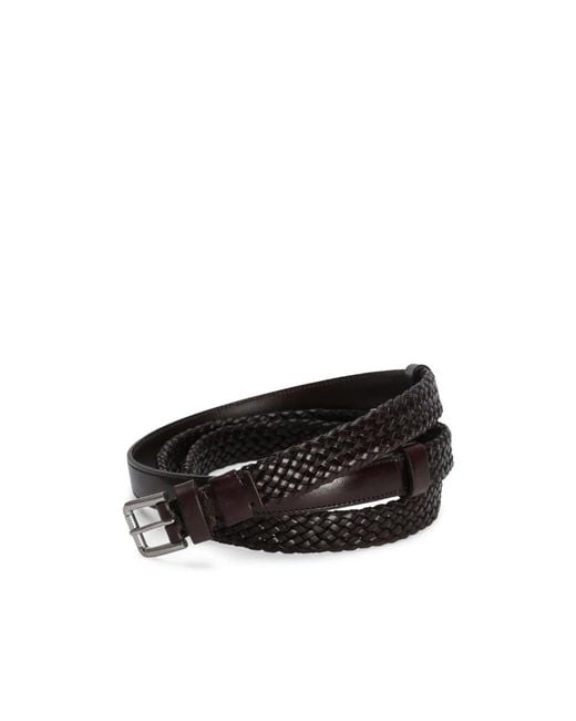Dolce & Gabbana White Braided Detailed Buckled Belt for men