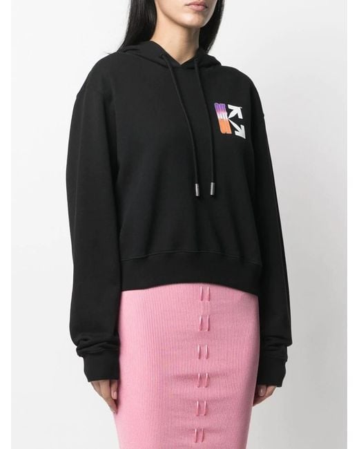 Off-White c/o Virgil Abloh Black Cropped Gradient Arrows Hoodie