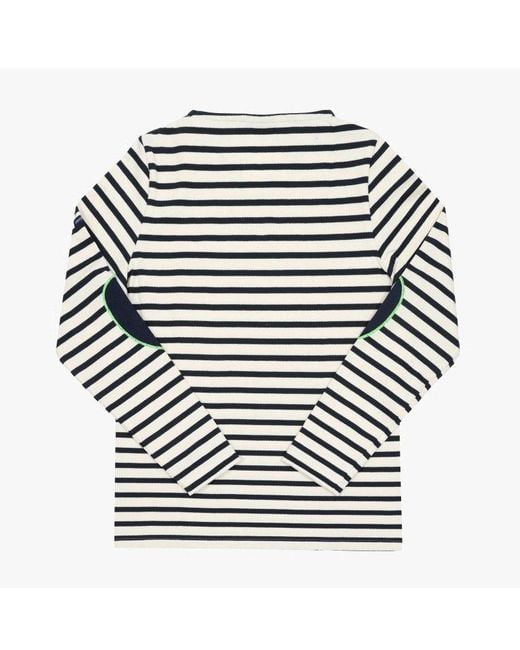 Saint James White Striped T-Shirt