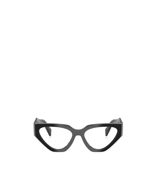 Prada White Eyewear Cat-Eye Glasses