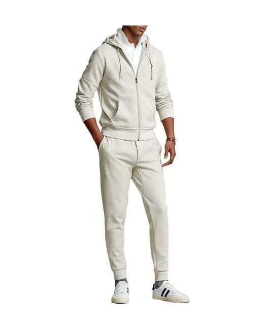 Polo Ralph Lauren Gray Double Knit Hoodie Sweatshirt for men