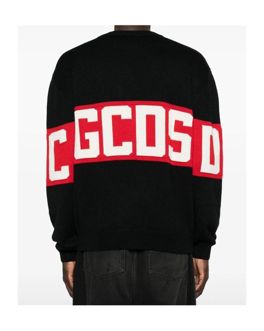 Gcds Red Crew-Neck Sweater for men