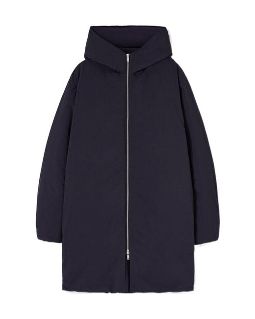Jil Sander Blue Zipper Long Style Down Jacket