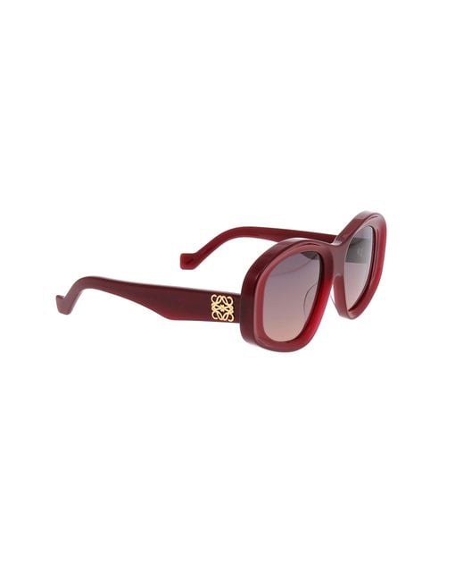 Loewe Pink Geometric Frame Sunglasses