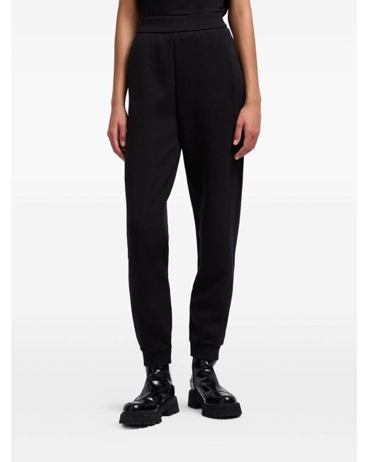 Emporio Armani Black Logo Patch Sweatpants