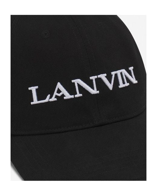 Lanvin Blue Logo Embroidered Cap