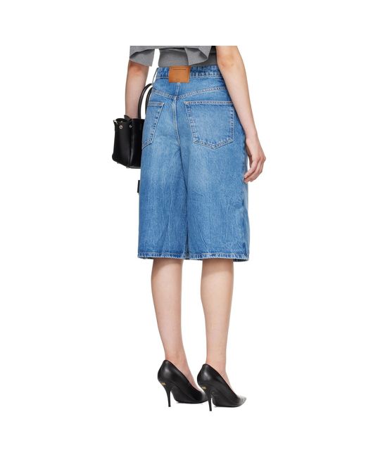 Alexander Wang Blue Zipped Midi Skort