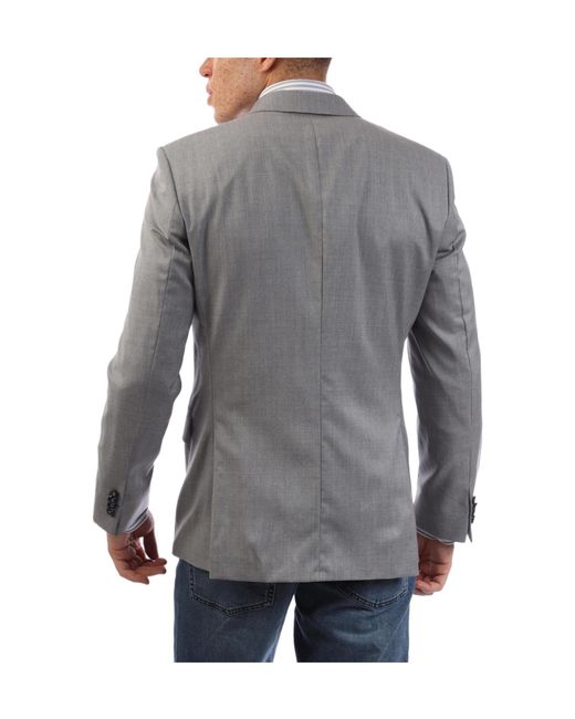 Boss Gray Double-Breasted Blazer for men