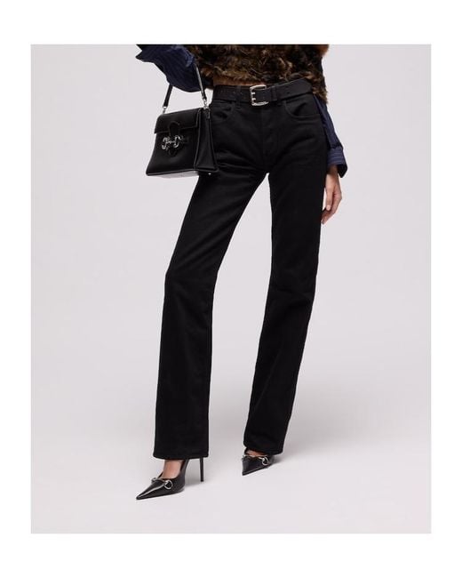 Gucci Black Cotton Denim Pants With Soft Coating