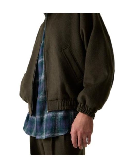 Auralee Green Soft Camel Hair Jacket for men