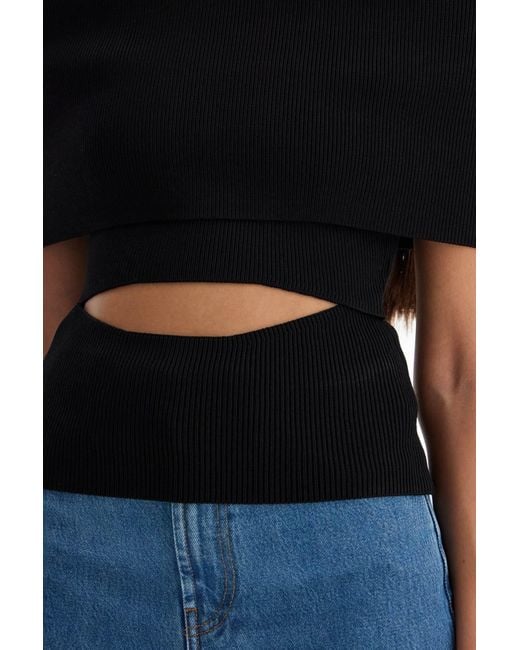 Christopher Esber Black Off-Shoulder Top