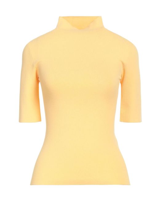Sportmax Yellow Turtleneck Sweater