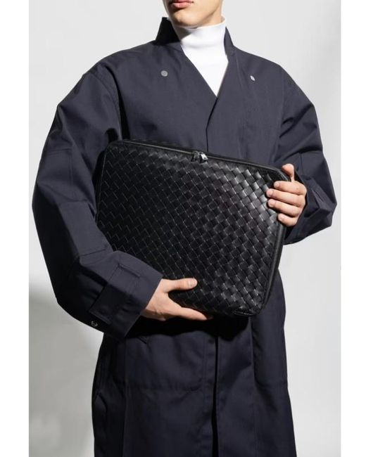 Bottega Veneta Black Intrecciato Medium Packing Cube for men